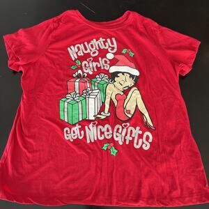 2010 Betty Boop Naughty Girls Get Nice Gifts Christmas T Shirt Size Xxl (19)